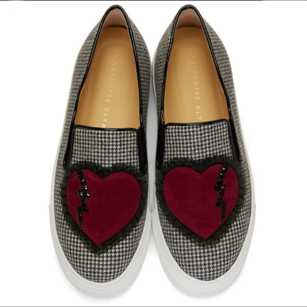 Charlotte Olympia Houndstooth Slip On. Worn Once.